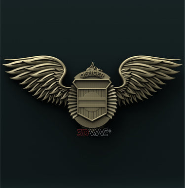 POLICE BADGE 3D STL 3DWave